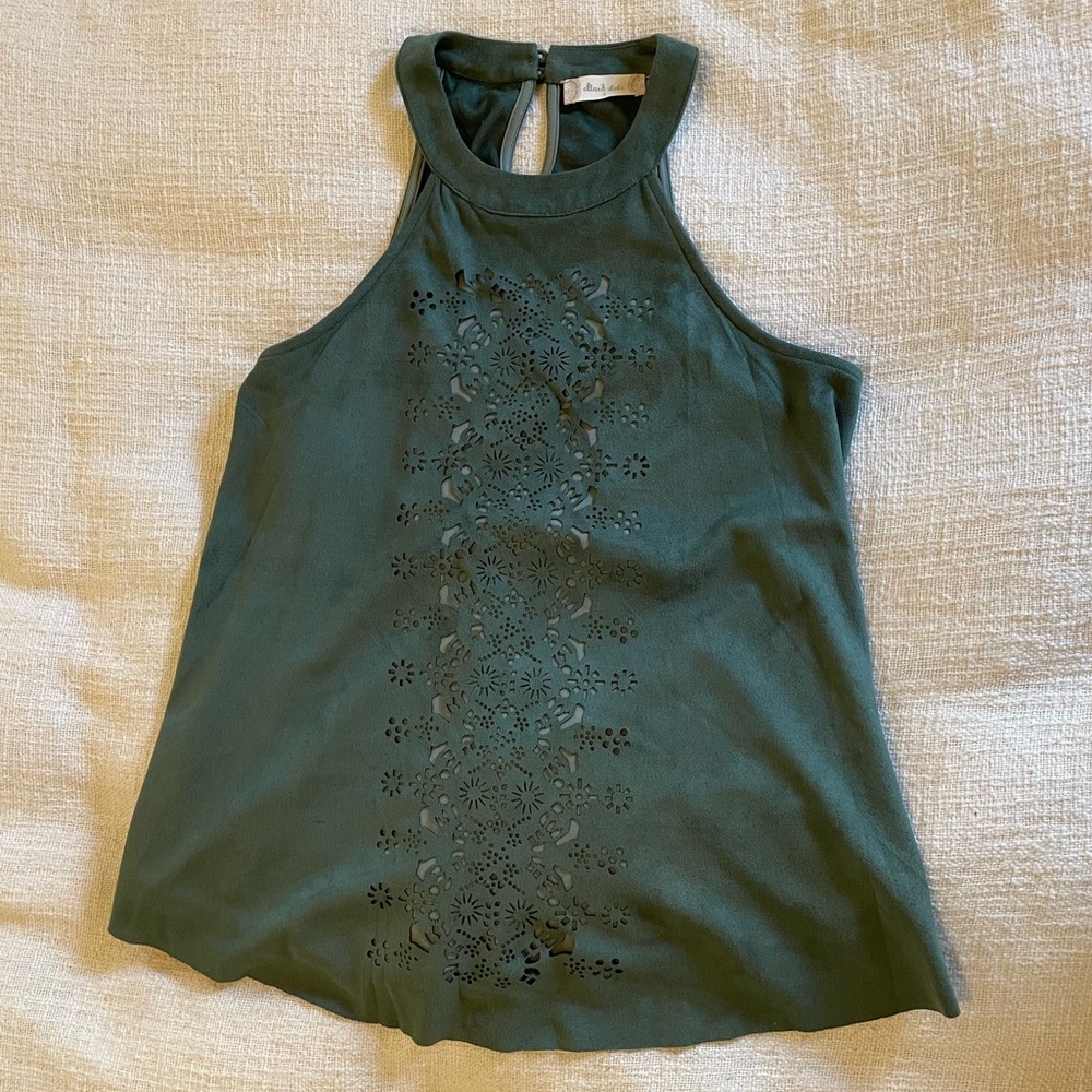 Altar’d State Green High Neck Flowy Tank Size S